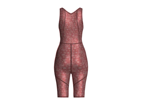 Ladies Bodysuit With Short Pant 3D Model