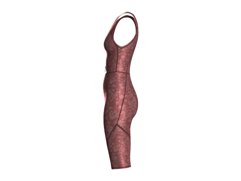 Ladies Bodysuit With Short Pant 3D Model