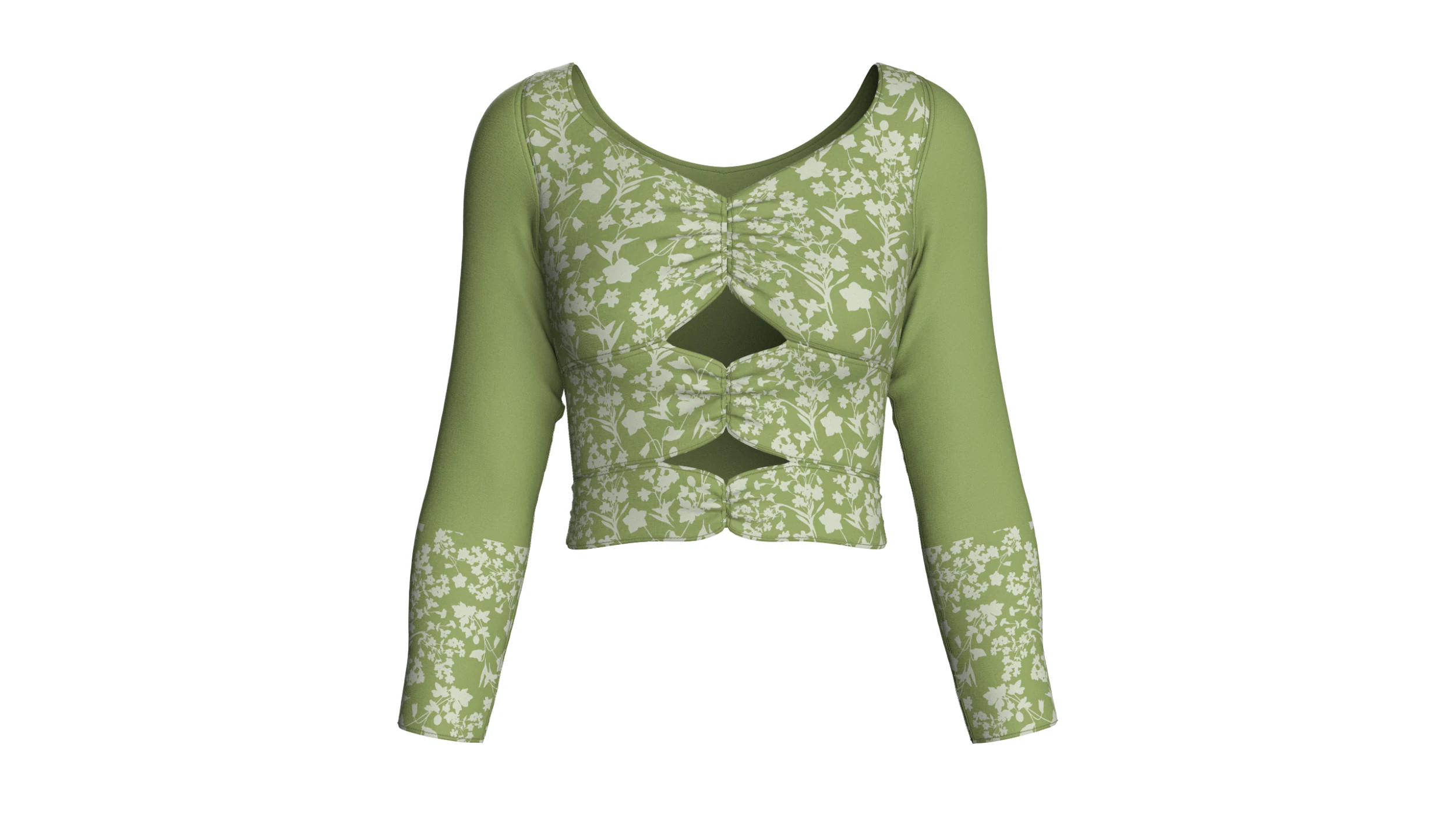Girls Printed Cute Criss Cross Top V2 3D Model .c4d .max .obj .3ds .fbx .stl .blend