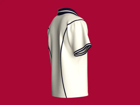 Men Printed Polo Shirt - Sportswear 3D Model