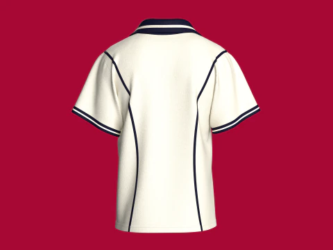 Men Printed Polo Shirt - Sportswear 3D Model