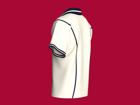 Men Printed Polo Shirt - Sportswear 3D Model