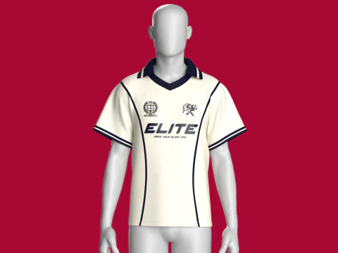 Men Printed Polo Shirt - Sportswear 3D Model