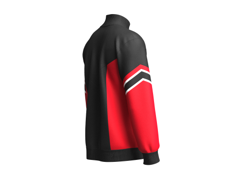 Erkek Fermuarlı Yamalı Ceket 3D Model