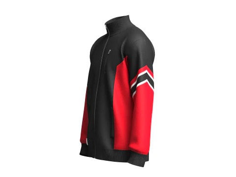 Мужская куртка на молнии с нашивкой 3D Модель