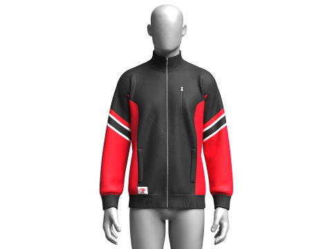 Erkek Fermuarlı Yamalı Ceket 3D Model