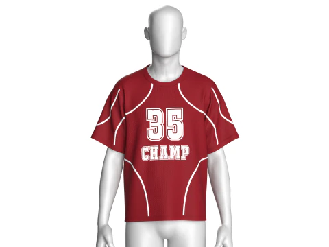 Men Printed Basketball Tshirt With Mash - CHAMP 3D Model
