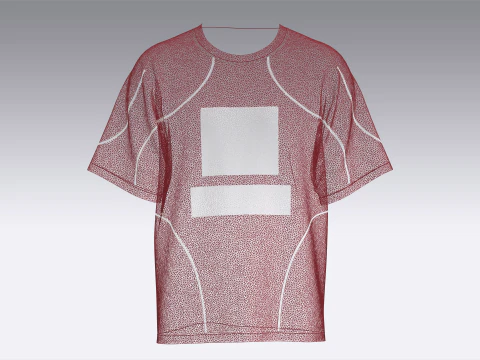 Men Printed Basketball Tshirt With Mash - CHAMP 3D Model