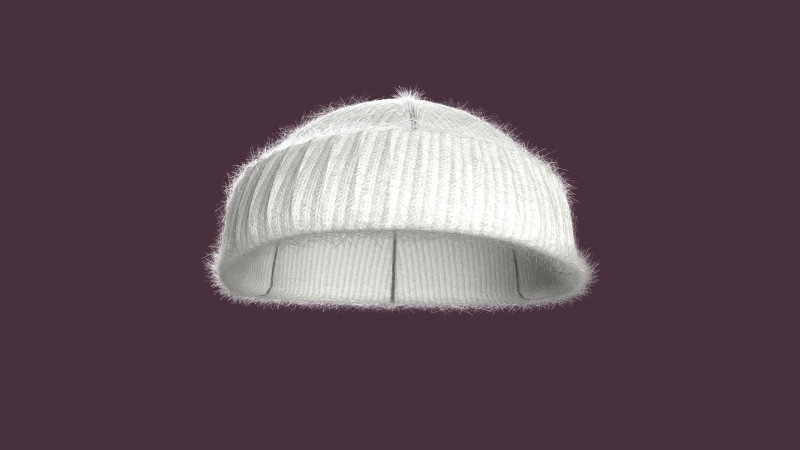 Winter Head Rib Cap 3D Model .c4d .max .obj .3ds .fbx .stl .blend