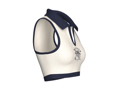 Girls Printed Sleeve Less Crop Top - Nature 3D Model