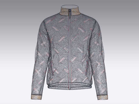 Men Winter Fashionable Padded Jacket 3D Model