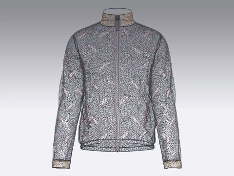 Men Winter Fashionable Padded Jacket 3D Model