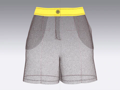 Girls Shorts - Pant 3D Model