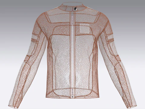 Men Riding Bike Jacket 3D Model