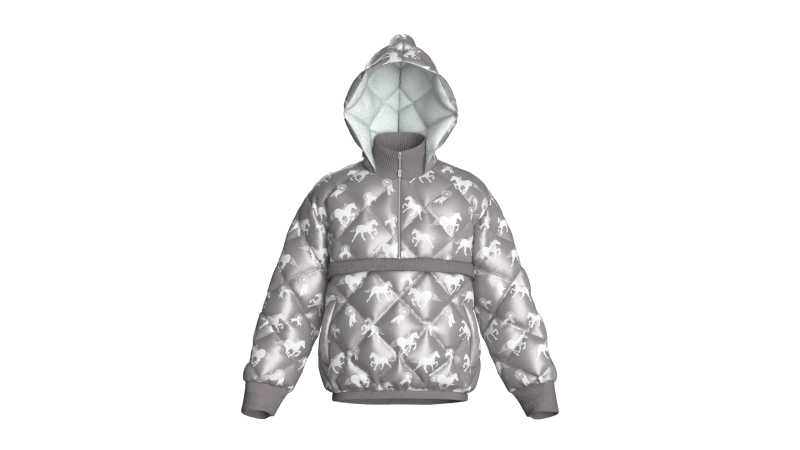 Men Winter Printed Hooded Puffer Jacket 3D Model .c4d .max .obj .3ds .fbx .stl .blend 