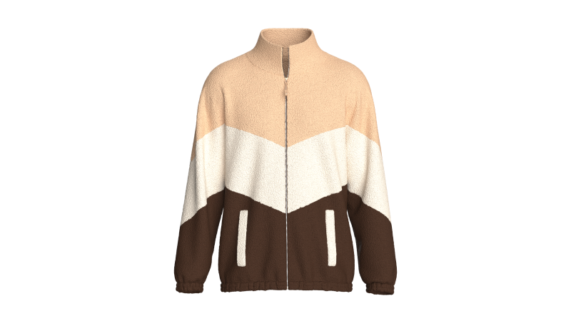 Men 3 Ton Zip Jacket With Elastic Bottom 3D Model .c4d .max .obj .3ds .fbx .stl .blend 