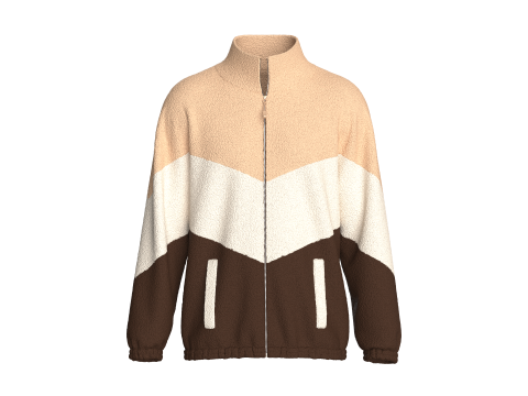 Męska kurtka zapinana na 3 tony z elastycznym dołem Model 3D