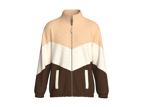 メンズ 3 トン ジップ ジャケット 伸縮性ボトム付き 3Dモデル