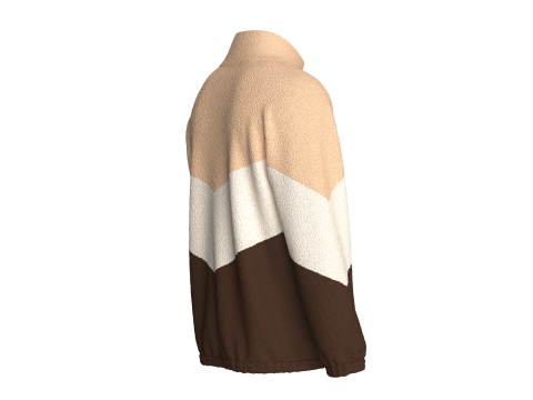 Men 3 Ton Zip Jacket With Elastic Bottom 3D Model