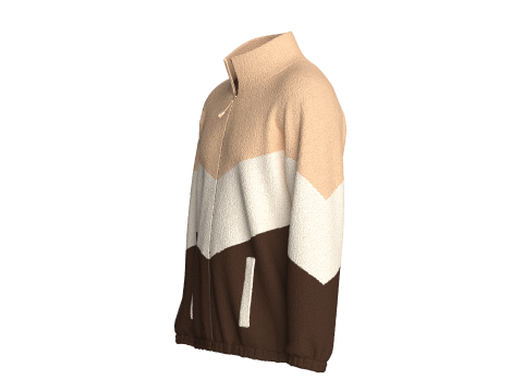 Men 3 Ton Zip Jacket With Elastic Bottom 3D Model