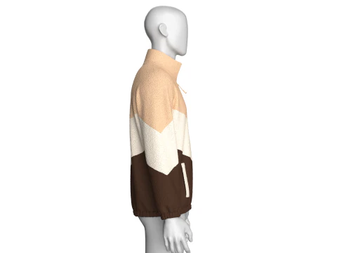 Men 3 Ton Zip Jacket With Elastic Bottom 3D Model
