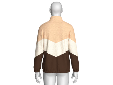 Men 3 Ton Zip Jacket With Elastic Bottom 3D Model