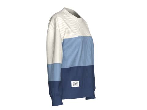 Girls 3 Ton Sweater With Patch 3D Model