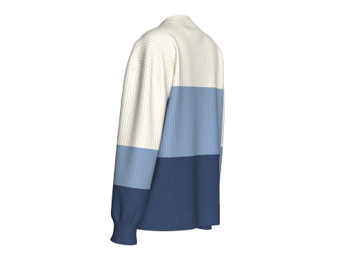 Girls 3 Ton Sweater With Patch 3D Model