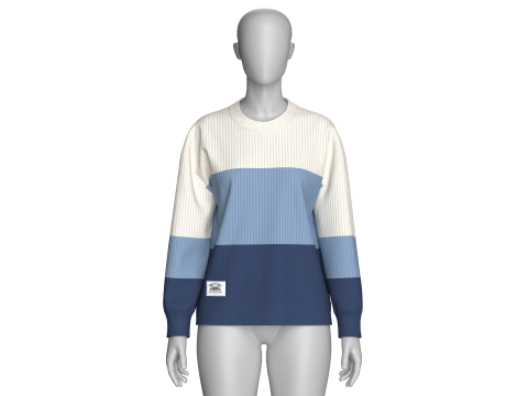 Girls 3 Ton Sweater With Patch 3D Model