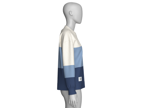 Girls 3 Ton Sweater With Patch 3D Model