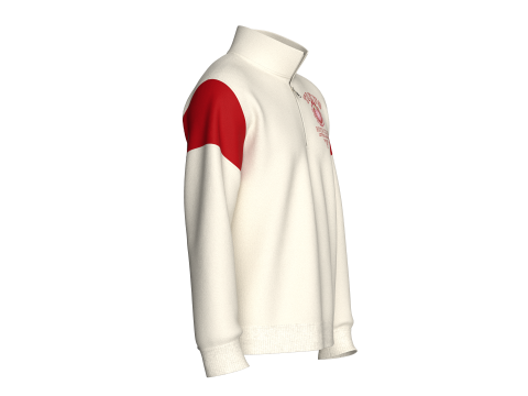 Men Printed Half Zip Jacket - TOKYO 3D Model