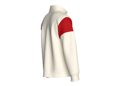 Men Printed Half Zip Jacket - TOKYO 3D Model