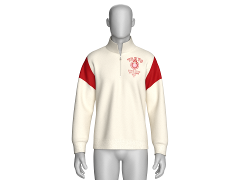 Men Printed Half Zip Jacket - TOKYO 3D Model