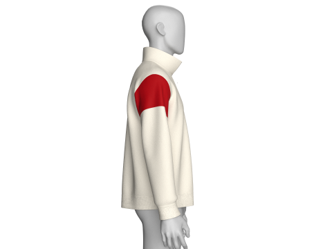 Men Printed Half Zip Jacket - TOKYO 3D Model