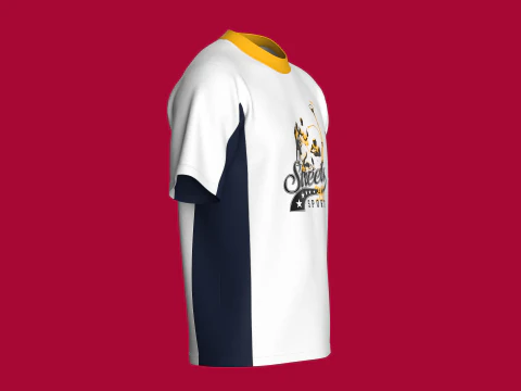 Men Printed Basketball Tshirt - Streets Sports 3D Model