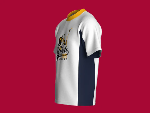 Men Printed Basketball Tshirt - Streets Sports 3D Model