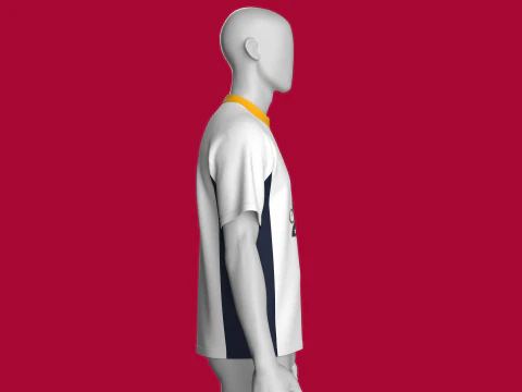 Men Printed Basketball Tshirt - Streets Sports 3D Model