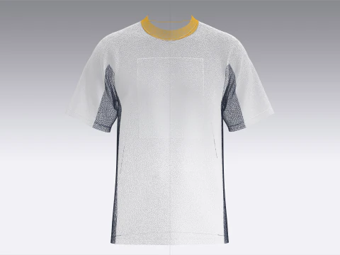 Men Printed Basketball Tshirt - Streets Sports 3D Model