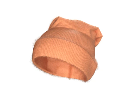 Girls Winter Head Cap 3D Model