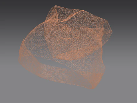 Girls Winter Head Cap 3D Model