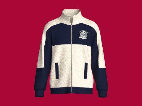 Giacca stampata da uomo da 2 tonnellate con Sherpa Modello 3D