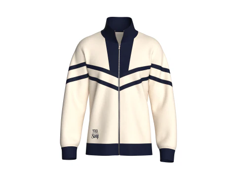 メンズ フルジップ ジャケット - TOO MUCH SWAG 3Dモデル