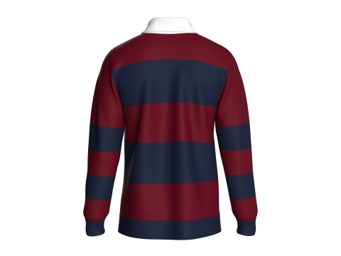 Men Printed Polo Sweatshirt With Patch 3D Model