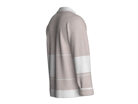 Men Printed Sweatshirt With Sherpa - CLODMODE 3D Model