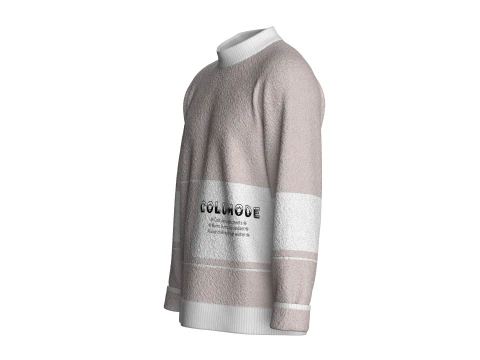 Men Printed Sweatshirt With Sherpa - CLODMODE 3D Model