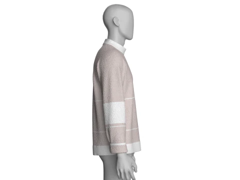 Men Printed Sweatshirt With Sherpa - CLODMODE 3D Model