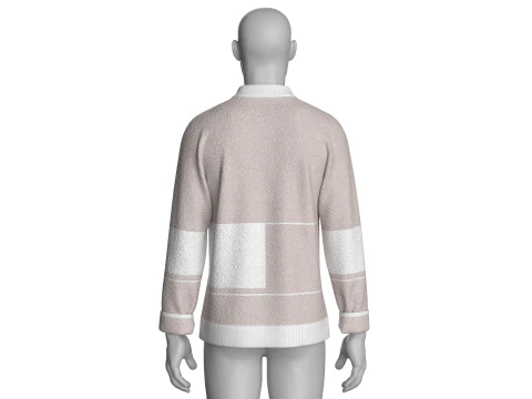 Men Printed Sweatshirt With Sherpa - CLODMODE 3D Model