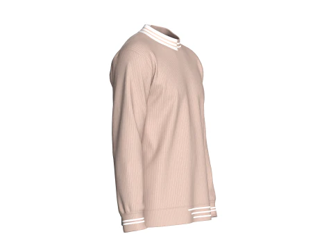 Men Tipping Sweatshirt With Patch 3D Model