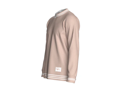 Men Tipping Sweatshirt With Patch 3D Model
