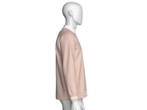 Men Tipping Sweatshirt With Patch 3D Model